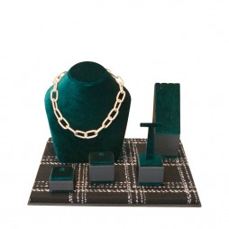 Jewelry display set, mini corner green