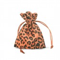 Suede Leopard print pouch