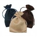 Suede pouch for jewels and costume jewellery