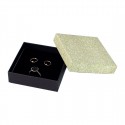 Glitter cardboard jewellery box for earrings and ring, Compack