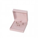 Multipurpose jewellery box, earrings, ring and chain. Pink Suede