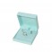 Multipurpose jewellery box, earrings, ring and chain. Aquamarine suede