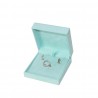 Multipurpose jewellery box, earrings, ring and chain. Aquamarine suede