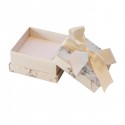 Caja para anillo, pendientes o cadena, Florencia Mármol blanca