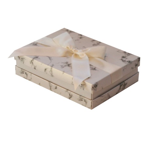 Jewellery box for necklace and earrings, Florencia white marble