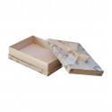 Jewellery box for necklace and earrings, Florencia white marble