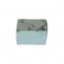 Cardboard jewellery box marble pinted in aquamarine, for ring or earrings.