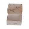 Cardboard jewellery box marble printed in pink for ring and earrings or chain