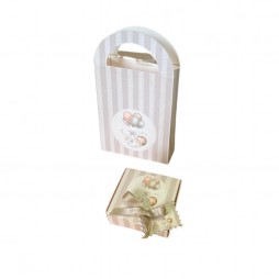 Kit Caja + Bolsa rayas Baby vintage