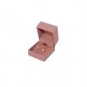 Pink suede earrings box