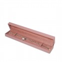 Personalized case for extended bracelet in pink suede