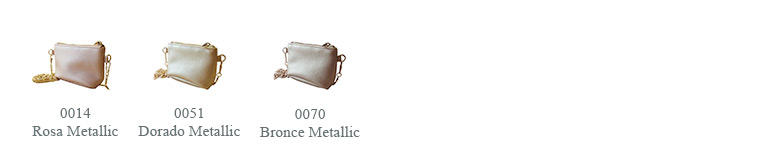 0014 Rosa Metallic, 0051 Dorado Metallic, 0070 Bronce Metallic